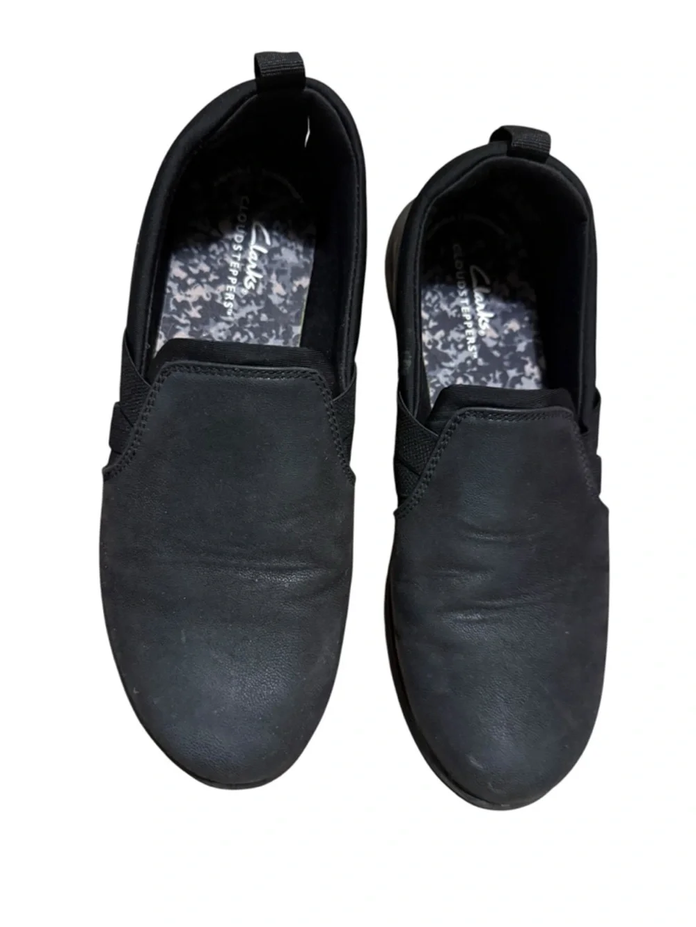 Clarks Women’s Black Slip-On Loafers